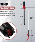 Battery Powered Fuel Transfer Pump Portable Gas Pump With Nozzle Red For Quick Two Point Six GPM Fuel Transfers