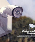 Outdoor PoE AI Security Camera With Dope 5MP 2592x1944 High Resolution, IP67 Weatherproof Bullet Surveillance Camera in rain