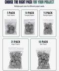 Heavy Duty 2 Port Aluminum To Copper Wire Connectors Pre Filled With Oxide Inhibitor Screw Terminals For Outlet Upgrades Easy No Sweat Install Gray 10 Pack displayed in various pack sizes.