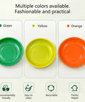 3 Pack Compact ABS Trays For Holding Metal Parts Office Supplies Electronics And Tools With Safe Rounded Edges 6 Inch Round Handy Go To Organizer For Home Shop Garage Desk, green, yellow, and orange