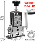 Heavy Duty Wire Stripping Machine For Copper Wire 0.06–1 Inch, Drill Powered And Manual Hand Crank, dimensions shown