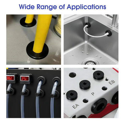Applications of 145 Piece T Type Rubber Grommet Kit With 12 Sizes From 3/16 To 49/64 Inch Silicone Hole Plugs
