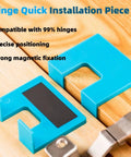 Magnetic Hinge Jig For Easy Door And Cabinet Installations No Drill Quick Setup And Accurate Guide For DIYers And Pros 4 Piece Set