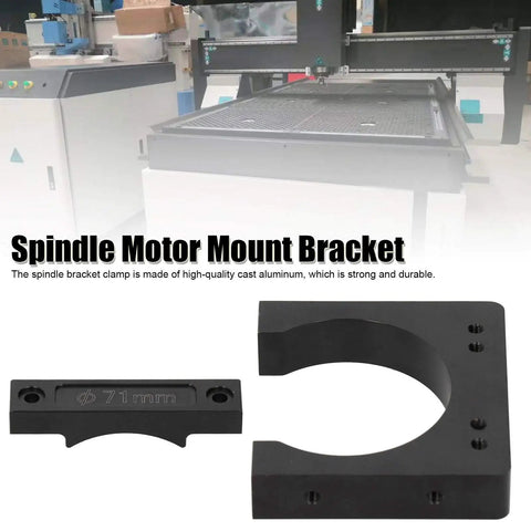 Must-Have Spindle Motor Mount Bracket Clamp For CNC Engraving Machines Featuring Solid Aluminum Alloy Build with 71mm size.