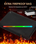 Fireproof Safe With Biometric Access, Waterproof 1.4 Cubic Foot Electronic Digital Security Safe For Home Office, fireproof bag image