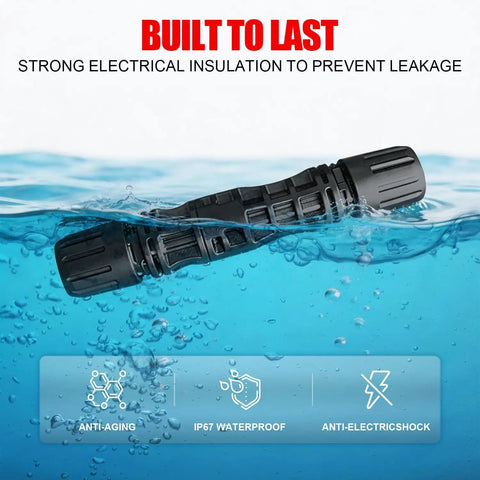 Solar Crimper Tool Kit With Y Connector 24 Piece All In One Solar Wiring Kit waterproof feature demonstration