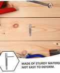 Heavy Duty Spring Plunger Pin With Indexing Lock For Cabinets And Shop Gear on wooden surface, showing steel construction and sturdy design.