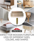 8 Pack 1 Inch Screw On Chair Sliders Floor Protectors for all surfaces shown on various furniture legs