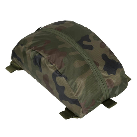 Supertarp Tarp Shelter in Pencott Wildwood Camo packed in a compact, zippered carry bag showing camo pattern.
