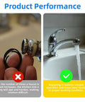 Rotating Spout Kitchen Faucet O Ring Kit Replacement Includes Two Sets Of Three O Rings One Set Ready To Use Plus Spare Fits Chateau Extensa Models 7425 7425BC 7425W And Other Rotating Spout Faucets Easy Install showing old vs new O-rings