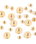 Brass Clock Hand Nut Set 24 Piece Assortment With Outer Diameters 5mm 6mm And 10mm for Wall and Mantel Clocks Replacement Parts