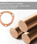 Two Pack 3 Inch Copper Exhaust Flange And Collector Gasket For SBC And BBC Engines Direct Fit Heavy Duty 3 Bolt Pattern