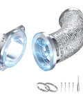 Magnetic Dryer Vent Connector Kit With Quick Connect Design And Airtight Seal 4-inch flexible duct hose and clamps