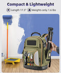Badass 67 Inch Aluminum Laser Level Tripod With Smooth Flip Locks Quick Release Plate stored in a lightweight tool backpack.