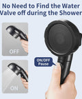 High Pressure Shower Head With Pause Button And Three Spray Modes For RV Camper No Hassle Water Saving Handheld Shower