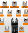 Heavy Duty 50 Pack Oscillating Tool Blades Set, Universal Titanium Multitool Blades For Metal, compatible with multiple brands
