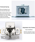 6 Pack Galvanized Double Ball Roller Cabinet Catch for Smooth Soft Close Quiet Slam Free Closet Cupboard Hardware with thickened spring and adjustable hole position in Antique Bronze Finish.