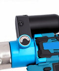 Close-up of LiebeWH 18V Cordless Electric Hydraulic crimper's control switch and mechanism for easy operation.