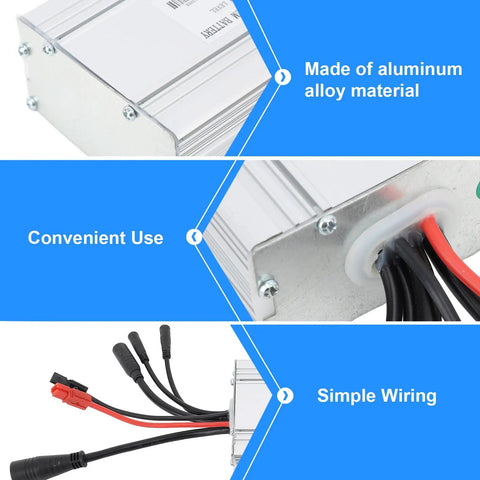 30A Brushless Motor Controller For 1000W Ebike Upgrade, Waterproof Square Wave Controller For Stable Speed, Precise Braking And Smooth Steering, Easy Install Mod Kit For Electric Bikes