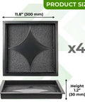 Plastic Molds Concrete Set For Patio Paving 4 Pcs Big Pathmaker Reusable Cobblestone Walkway Forms, size 11.8x11.8x1.2 inches