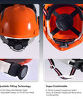 Chainsaw Helmet With Face Shield And Ear Muffs For Logging And Tree Cutting ANSI Certified Forestry Hard Hat interior view