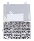 1520Pcs SMD Electrolytic Capacitor Kit With 36 Values From 1uF To 1000uF in clear aluminum storage box open view.