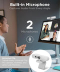 Top Tier 1080p Webcam For PCs Packing Hella Crisp FHD Video with dual microphones and universal clip for laptops and monitors.