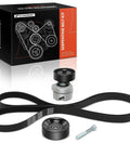 Serpentine Belt Drive Kit With Tensioner, Idler Pulley And Bolt For Ford Ranger 1997-2006 And Mazda B3000 OHV V6 3.0L With AC