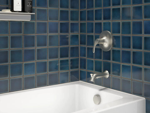 Simplice Rite-Temp Bath And Shower Trim Set With Single Function Showerhead 1.75 GPM, Vibrant Brushed Nickel Finish