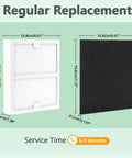2 Pack Replacement HEPA Filters For AC-2125 AC-2126 IAF-H-100B IAP-10-125 IAP-10-150 Air Purifiers B Filter Type Compatible Cartridges