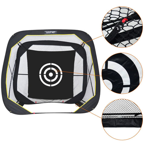 Golf Pop Up Practice Net 6X6X3Ft Portable For Backyard Garage Training And Driving Range Use Dope Nylon Netting, Easy Ball Capture