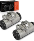 Two-piece rear drum brake wheel cylinder kit for Chevrolet Silverado 1500 and GMC Sierra 1500 2009-2013 displayed with packaging