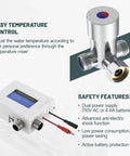Touchless Bathroom Sink Faucet Automatic Motion Sensor Dual Power AC Or Battery With Control Box And Temperature Mixer