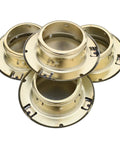 4 Pack Concealed Fire Sprinkler Head Cover Plates Ceiling Mount Sprayer Nozzle Protector in copper finish, designed for universal fit.