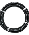 Hydraulic hose coil, 1/2 in ID, black rubber with steel braid, 50 ft, 5000 psi max
