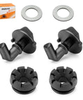 2Pcs Hood Latch Toggle Kit With Grommets And Washers For RZR 570 800 900 2010 2011 2012 2013 2014 2015 2016 2017 2018 2019 2020 2021 2022 Replacement Upgrade Easy Install And Secure Fit For Off Road Adventures; includes latches, grommets, washers in set, shown with box packaging.