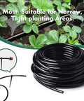 Bundle of Two Hundred Feet One Quarter Inch Drip Irrigation Tubing for gardens, compatible with barbed tee fittings.