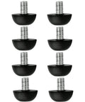 Upgrade Your Home Setup With Eight Piece Adjustable M8 Furniture Levelers Featuring Tough Stainless Steel Build Non Marking Nylon Base Smooths Wobbly Tables And Sturdy Desks.