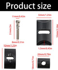 Aluminum Alloy Seatpost Head For Bike Secure Seatpost Clamp Seat Rod Connector For Mountain And Road Bikes Lightweight Rust Resistant Easy Install Black with dimensions