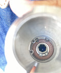 Interior view showing connection of Bevel Gear Replacement Kit For Husqvarna That Fits 324LX 324LDX 326LS 326LX 326L 525L 525LST