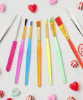 Top Shelf 14 Piece Fondant Cake Decorating Kit Featuring Hella Durable Scribe Brushes Sugar Stir Needles And Precision Baking Tweezers.