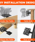 DIY installation options for Straight Up Heavy Duty Carbon Steel Bench Vise And Grinder Table Mount featuring rock solid grip.