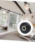 Premium Barn Door Hanging Pulley Wheel Kit With Bearing For Smooth Sliding Doors Low Noise Operation shown in home decor setting