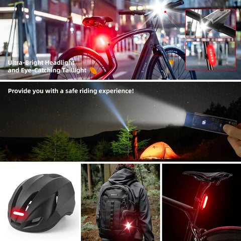 2 Pack USB C Rechargeable Bike Lights Front And Rear Set For Night Riding High Lumens LED Headlights And Tail Lights IPX4 Waterproof Includes Cables Ideal Bike Safety Gear For Men And Women