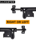 Heavy Duty Sliding Bolt Gate Latch With Padlock Hole For Wooden Fences And Barn Doors shown in two pack configuration