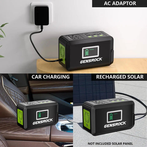 Beast 24000mAh Portable Power Bank With Dual 150W Peak AC Outlets And 8 Ports charging via AC, car, and solar adapter