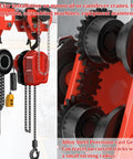 Heavy Duty Manual Chain Geared Trolley Built Dang Tough Steel I Beam Cart with alloy steel gears for smooth operation.