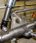 Right Hand Thread 1/2 Inch Heim Joint Rod End Kit For 1 Inch OD Chromoly With Jam Nut Bung And Spacers For Suspension And Steering UTV Rock Crawler Hot Rod Johnny Joint installed on chromoly suspension link