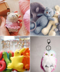 Handcrafted plush toys and keychain with 4x8 mm small screw eye pins for jewelry making and DIY art projects