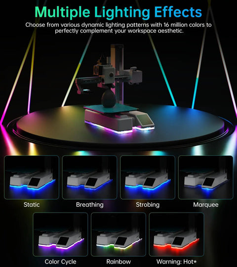 Heavy Duty Led Status Display For Bambu Lab A1 Mini 3D Printer Dynamic Color Lighting With Instant Print Tracking And Clean Plug And Play Install Make Your Printer Glow Up Smooth Moves Guaranteed